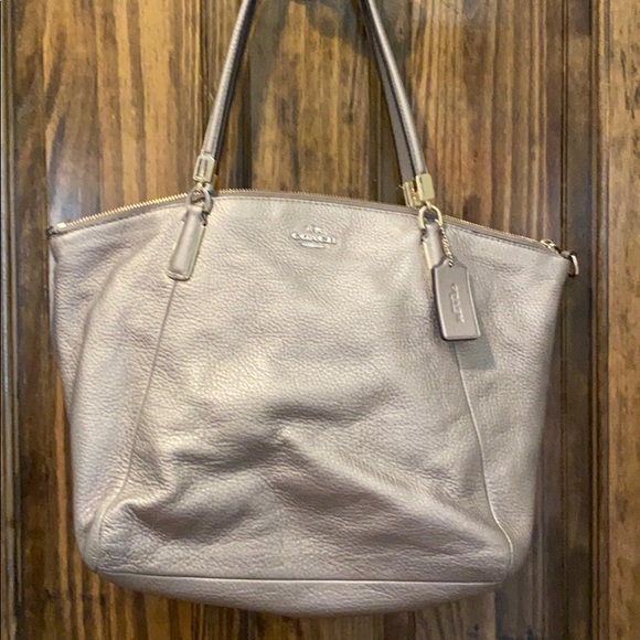 coach metallic shoulder bag